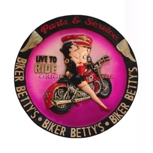 Plaque ronde Betty Boop